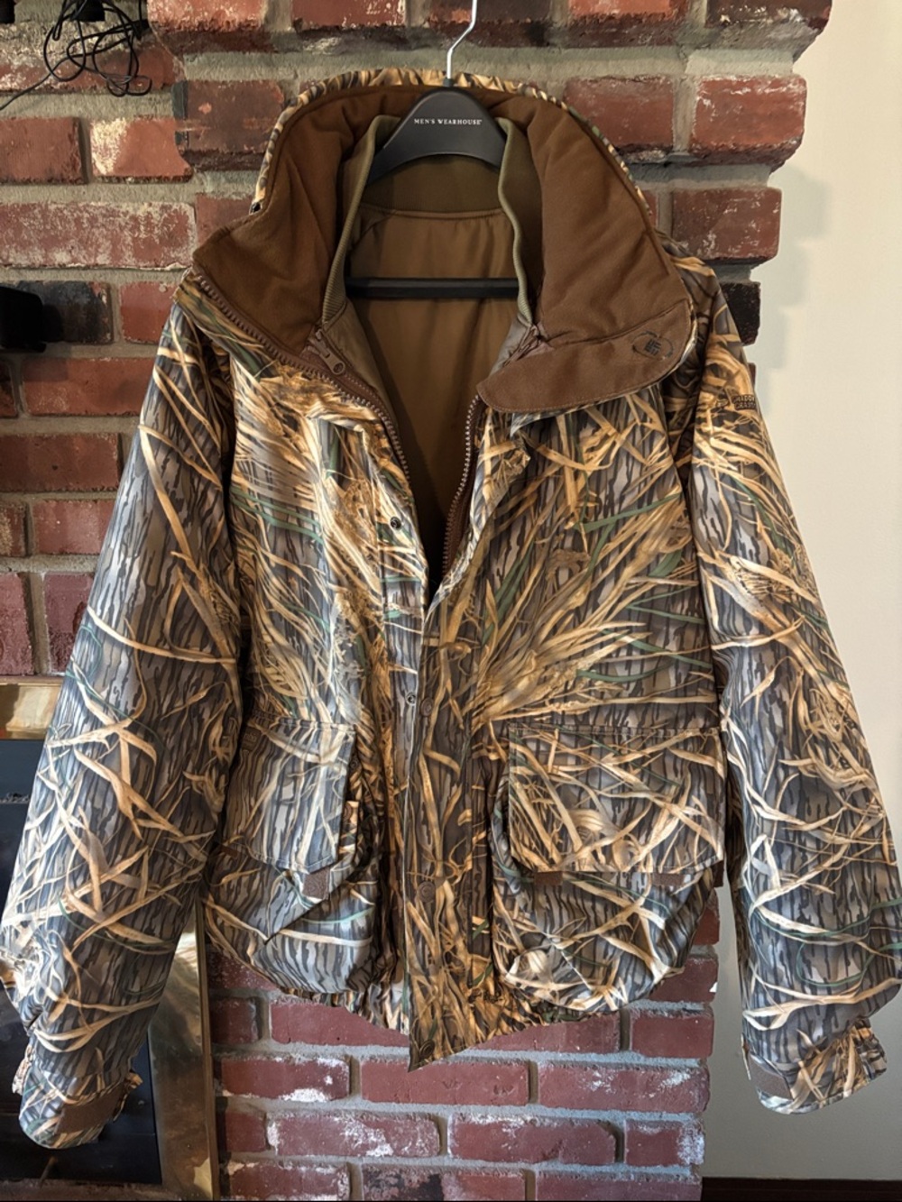 VTG Columbia Hunting Jacket Mossy Oak Shadow Grass Insulated Camo Sz Large Tall